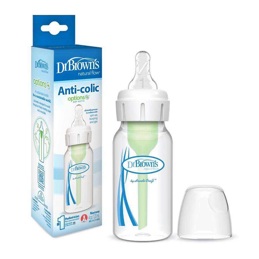 Dr. Brown's Anti-colic Options+ Narrow-Neck Bottle 0m+ - 2 Sizes