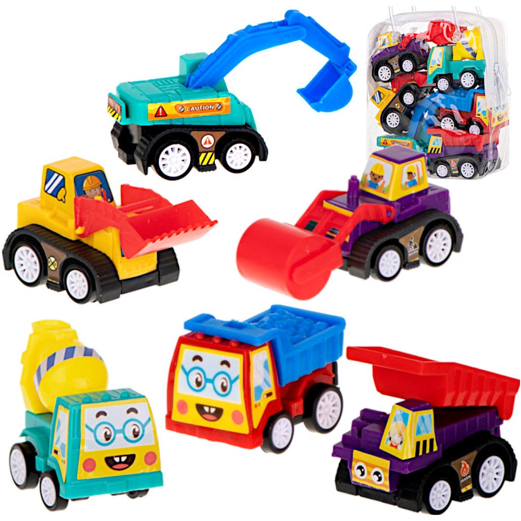 Happy Bunny Construction Cars 6pcs