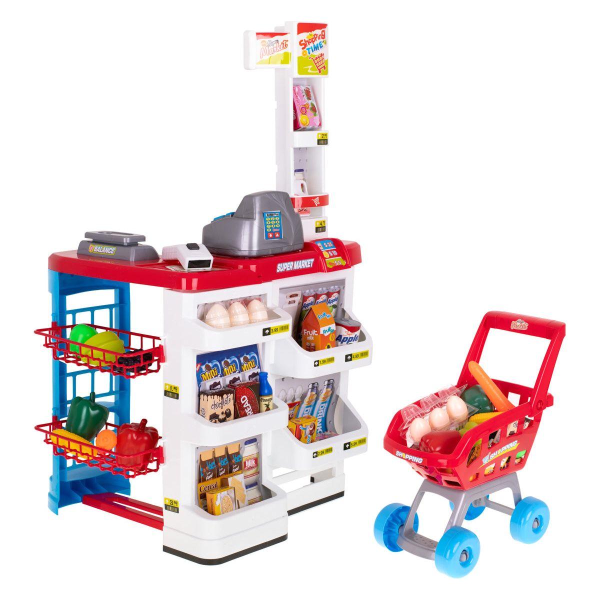 Happy Bunny Supermarket Playset avec 47 pièces - 2 couleurs 