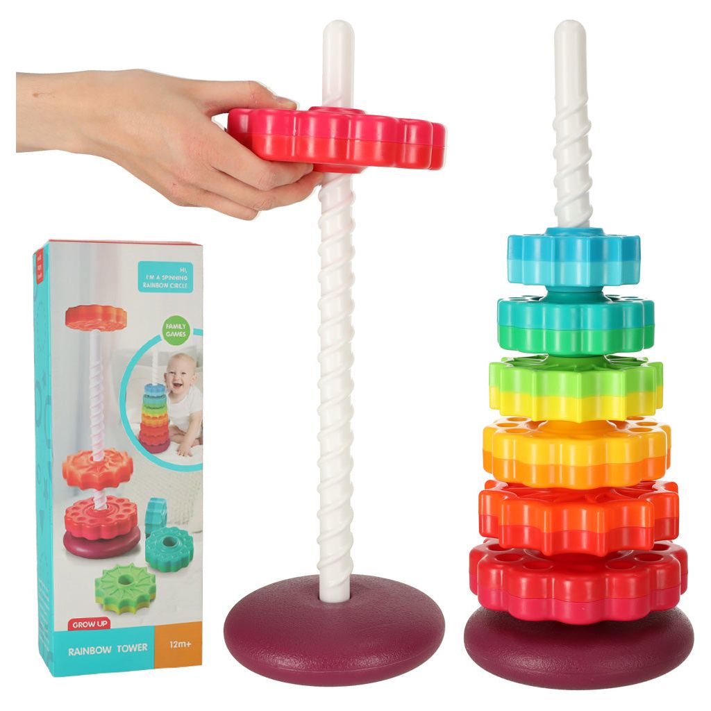 Happy Bunny Rainbow Spiral Pinweel Tower