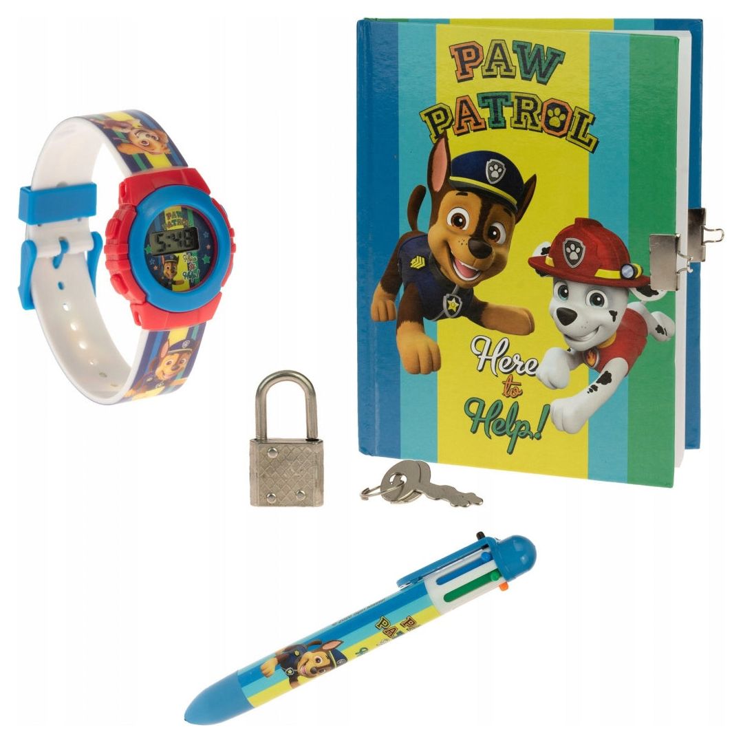 License Paw Patrol Digital Watch With Notebook And Pen Set