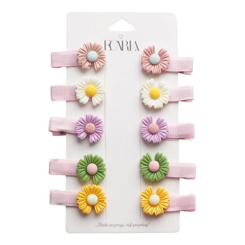 Hair Clips Daisies 10 pack