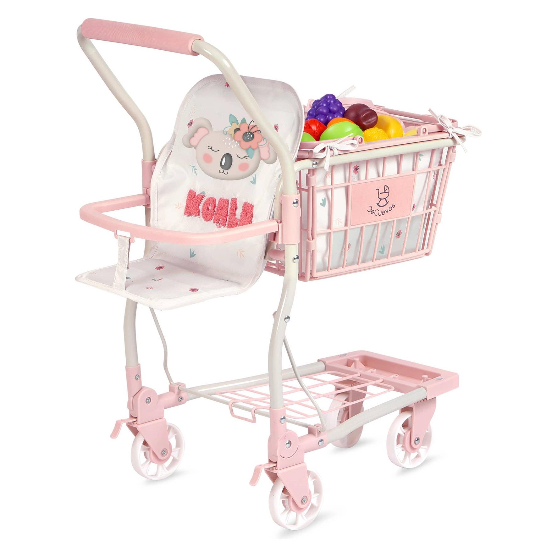 DeCuevas Koala Supermarket Trolley With Baby Carrier - Pink