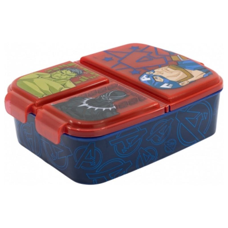 Licentie 3-compartimenten lunchbox voor jongens - Avengers