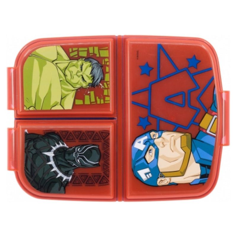 Licentie 3-compartimenten lunchbox voor jongens - Avengers