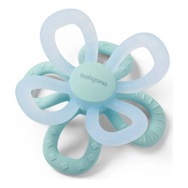 Babyono Silicone Flower Teether - Blue