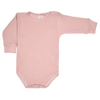 Lilly Bean Long Sleeve Ribbed Bodysuit - Pink