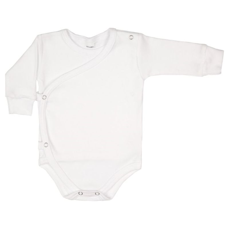 Lilly Bean Side Snap Long Sleeve Bodysuit - White