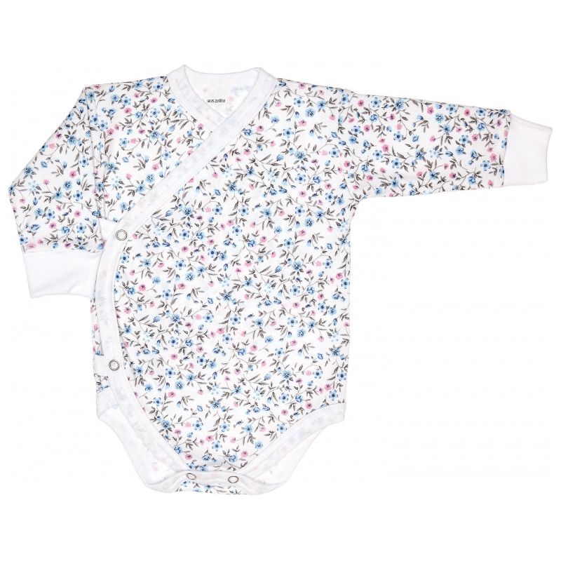 Lilly Bean Side Snap Long Sleeve Bodysuit - Forget-me-not