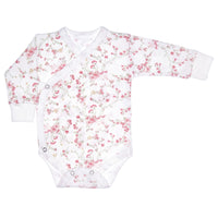Lilly Bean Side Snap Long Sleeve Bodysuit - Pink Flowers