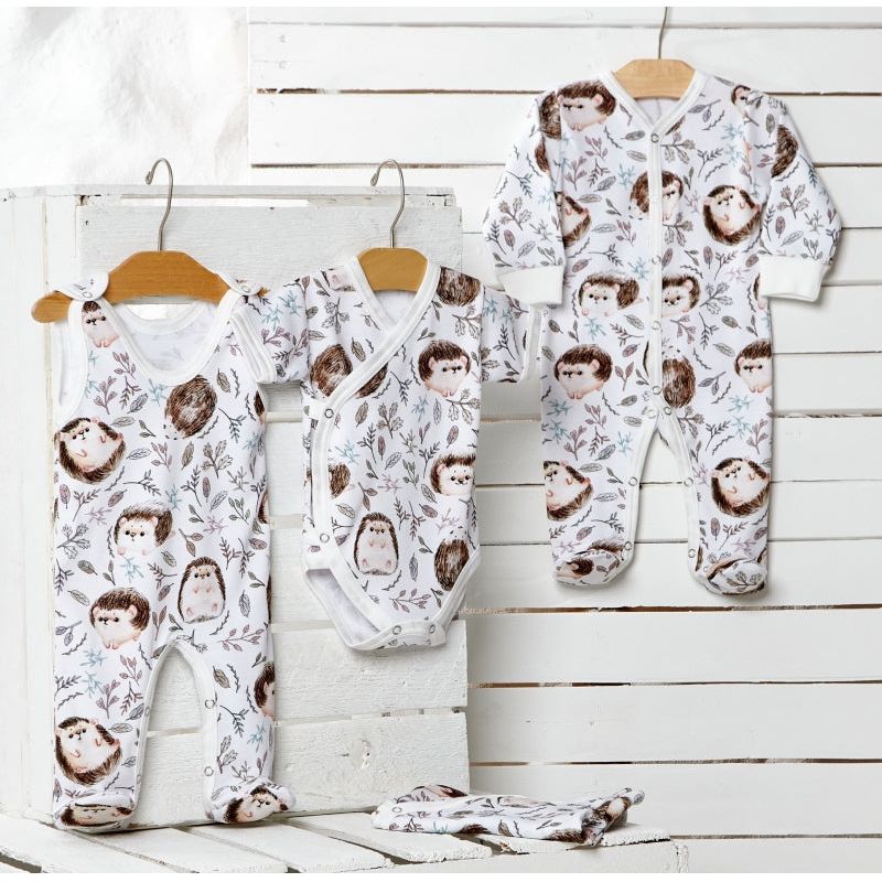 Lilly Bean Side Snap Long Sleeve Bodysuit - Hedgehog