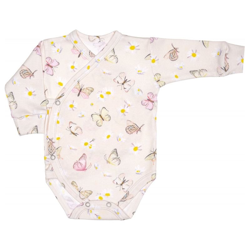 Lilly Bean Side Snap Long Sleeve Bodysuit - Butterflies