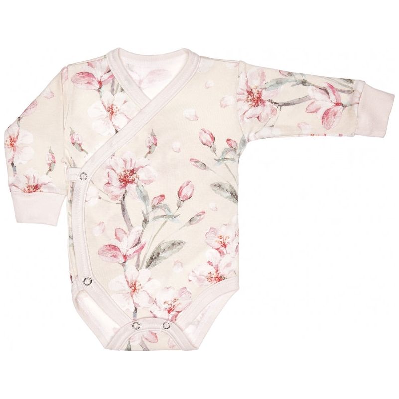 Lilly Bean Side Snap Lange Mouw Bodysuit - Magnolia Bloem