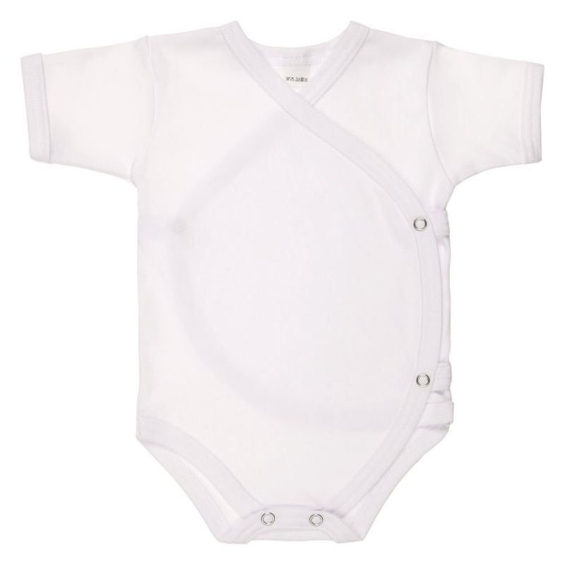 Lilly Bean Side Snap Short Sleeve Bodysuit - White