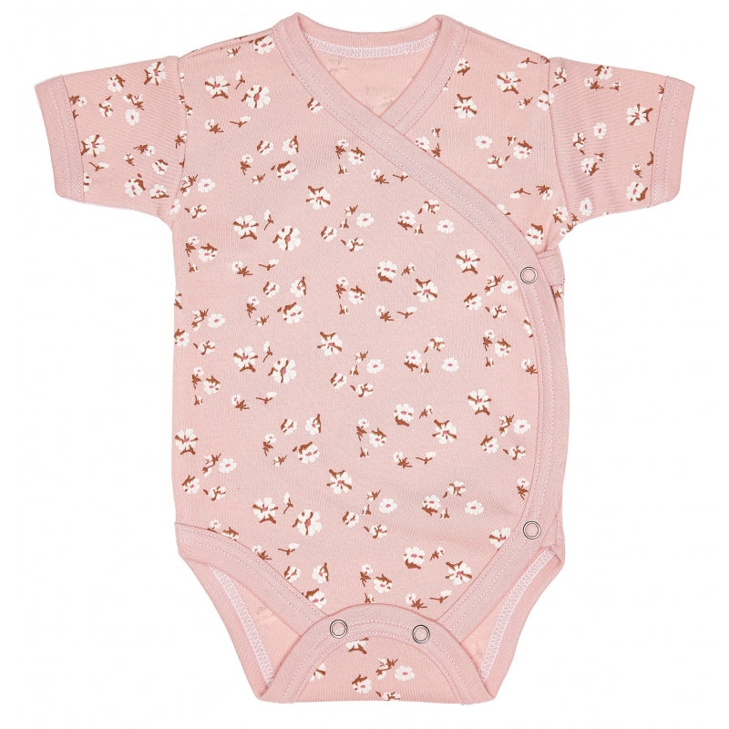 Lilly Bean Side Snap Short Sleeve Bodysuit - Cotton on Pink