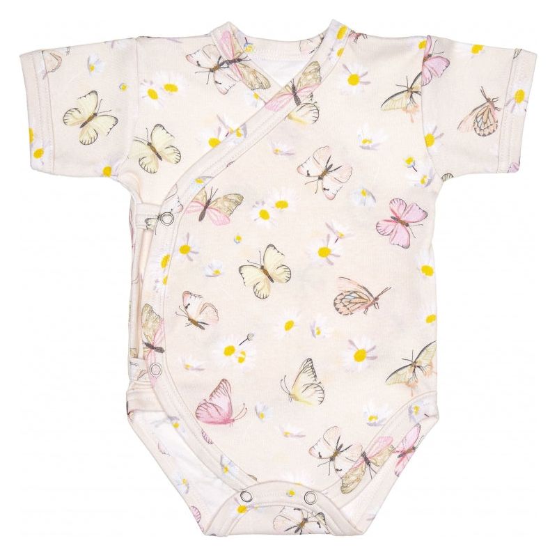 Lilly Bean Side Snap Short Sleeve Bodysuit - Butterflies