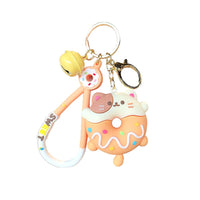 Keychain Cute Bag Charm - Doughnut Cat