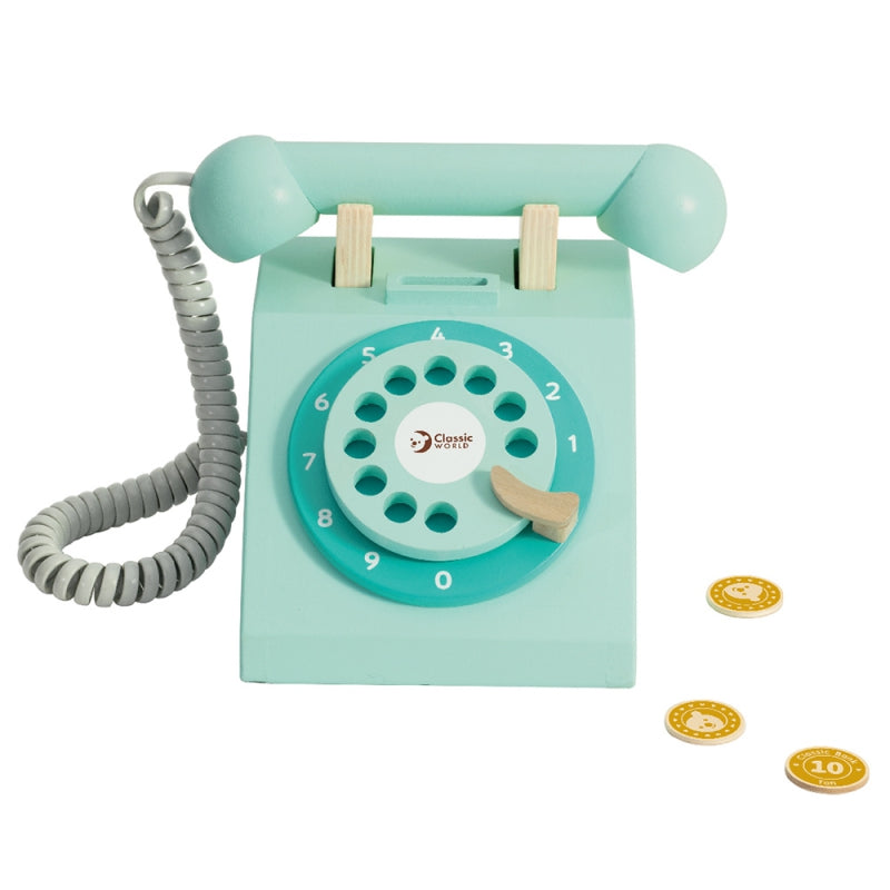 Classic World Vintage Wooden Telephone