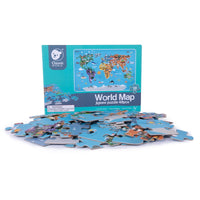 Klassieke Wereld - Wereldkaart Puzzel