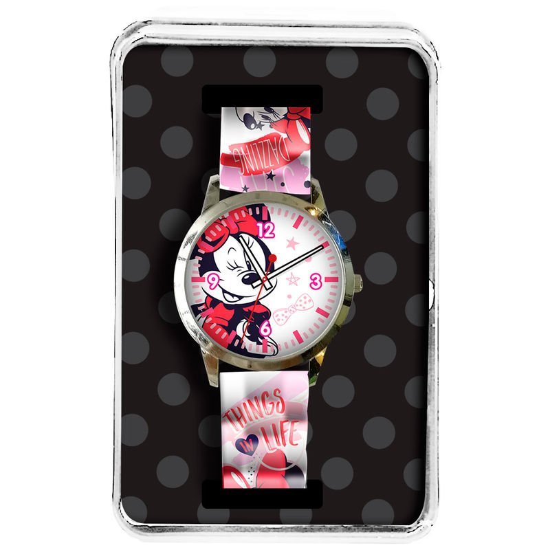 Licentie Minnie Mouse kleurrijk analoog horloge