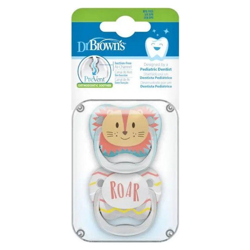 Dr. Brown's Ort Prevent Silicone Orthodontic Soother - 0-6 months - Blue