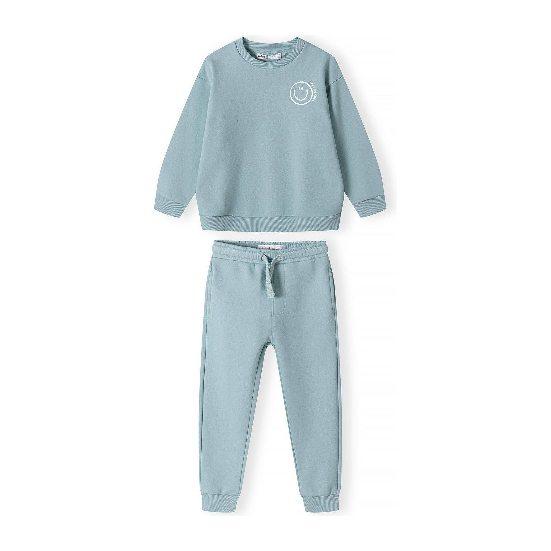 Minoti Fleece Crew Top and Jogger Set - Mint