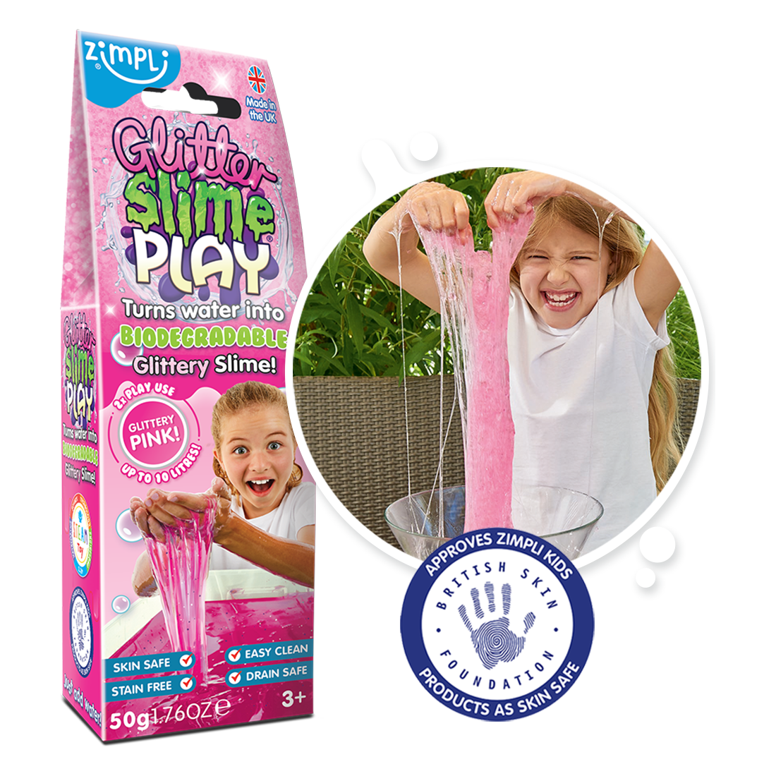 Zimpli Glitter Slime Play - Pink
