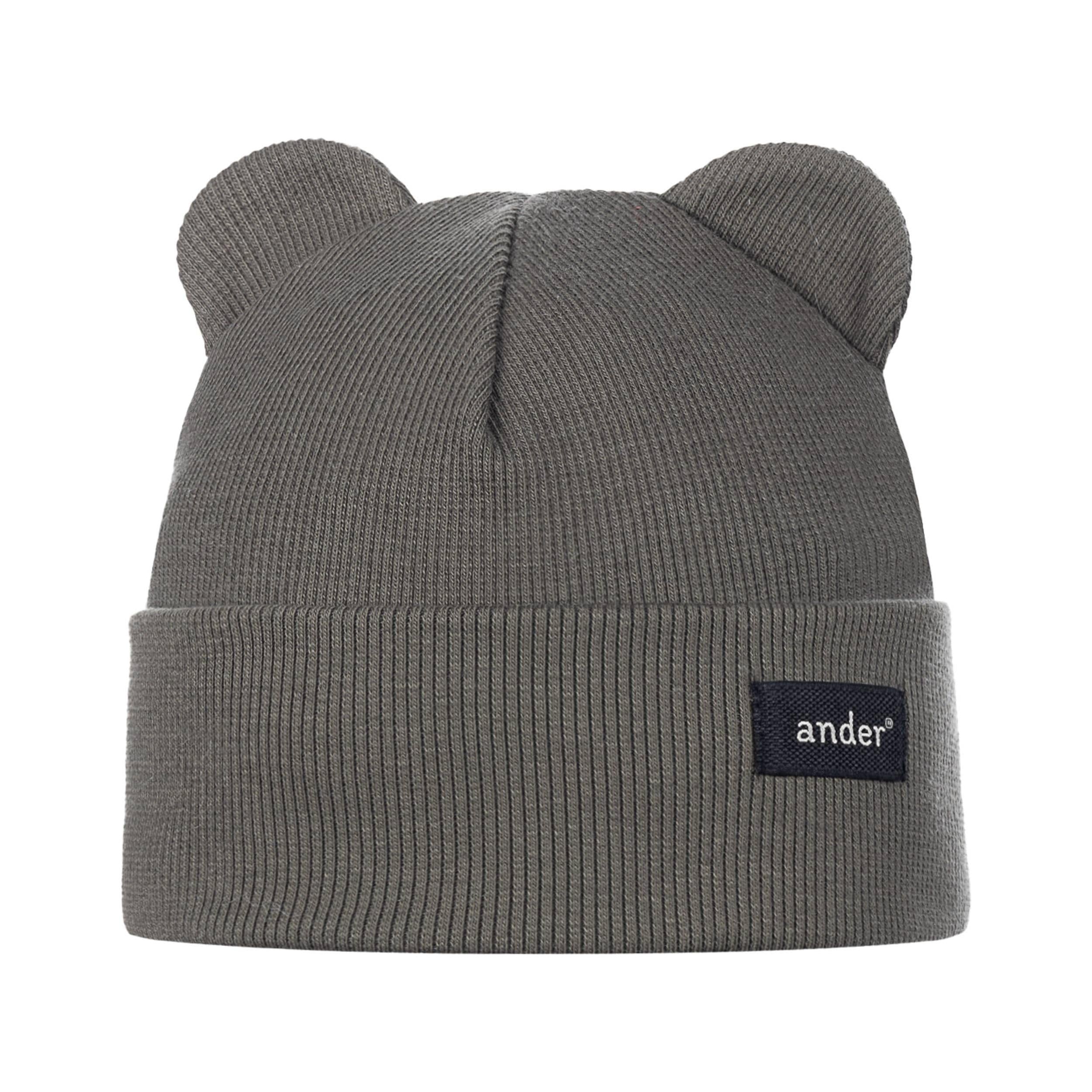 Ander Noah Beanie Bear Hat - Grey - Size 1-2 years
