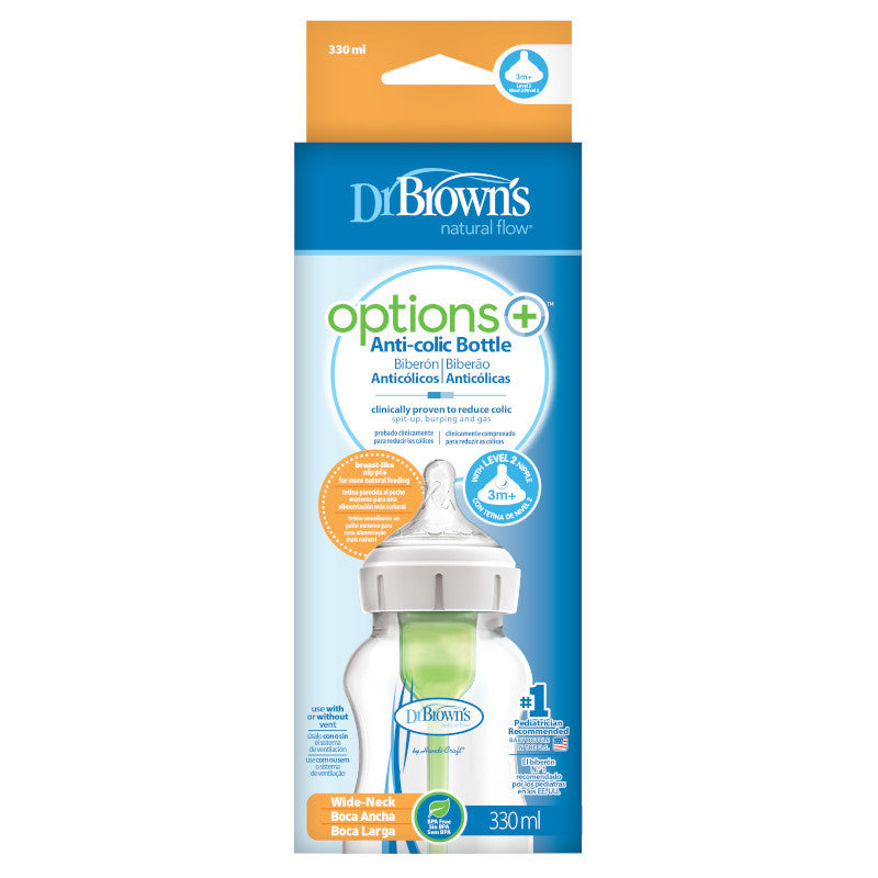 Dr. Brown's Wide-Neck Options+ Bottle - 3 Sizes
