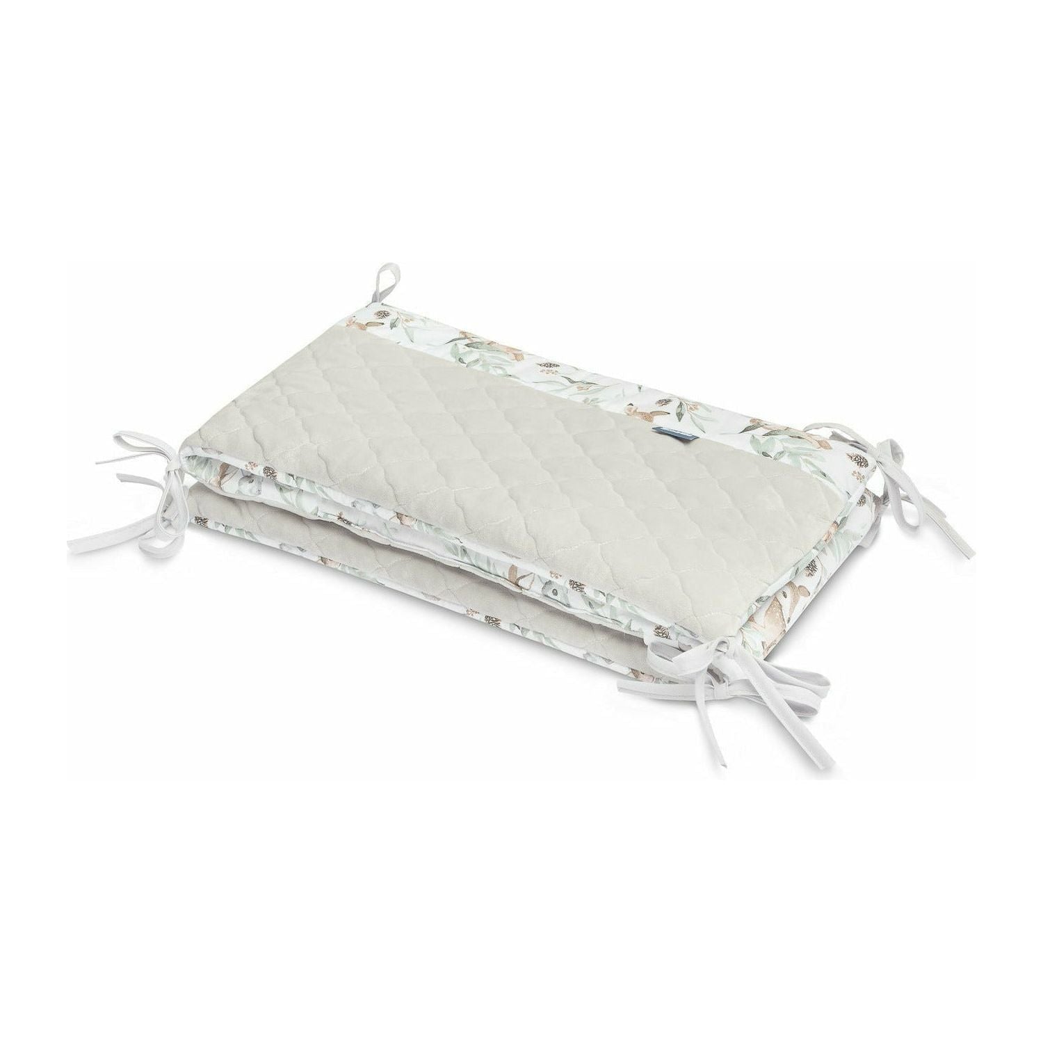 Light Gray Sensillo Velvet Cot Bumper - 6 Designs