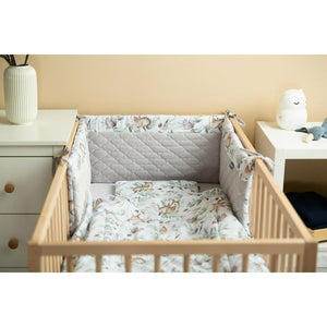 Gray Sensillo Velvet Cot Bumper - 6 Designs