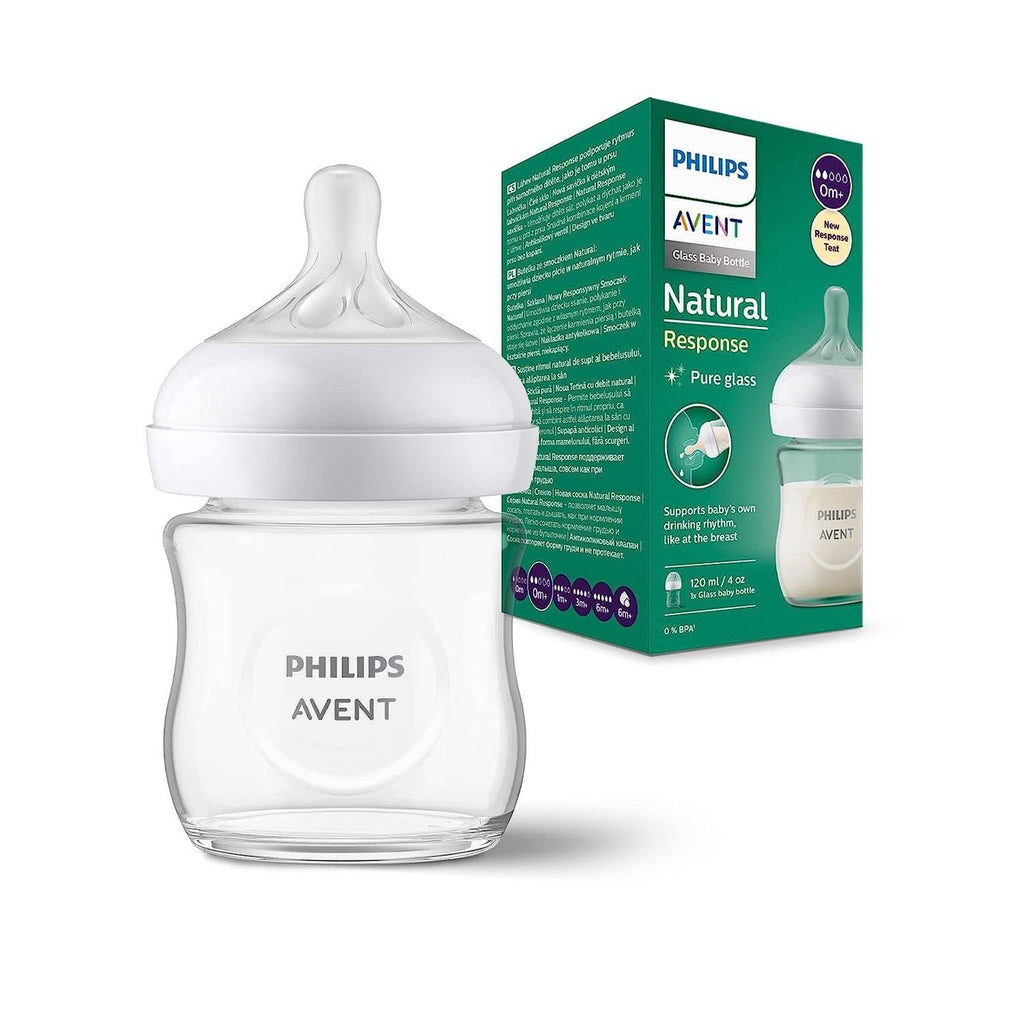 Philips Avent Glass Baby Bottle Natural Response - 2 Sizes