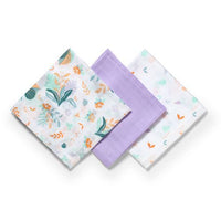 Babyono Bamboo Muslin Squares 3-Pack - 3 Colours