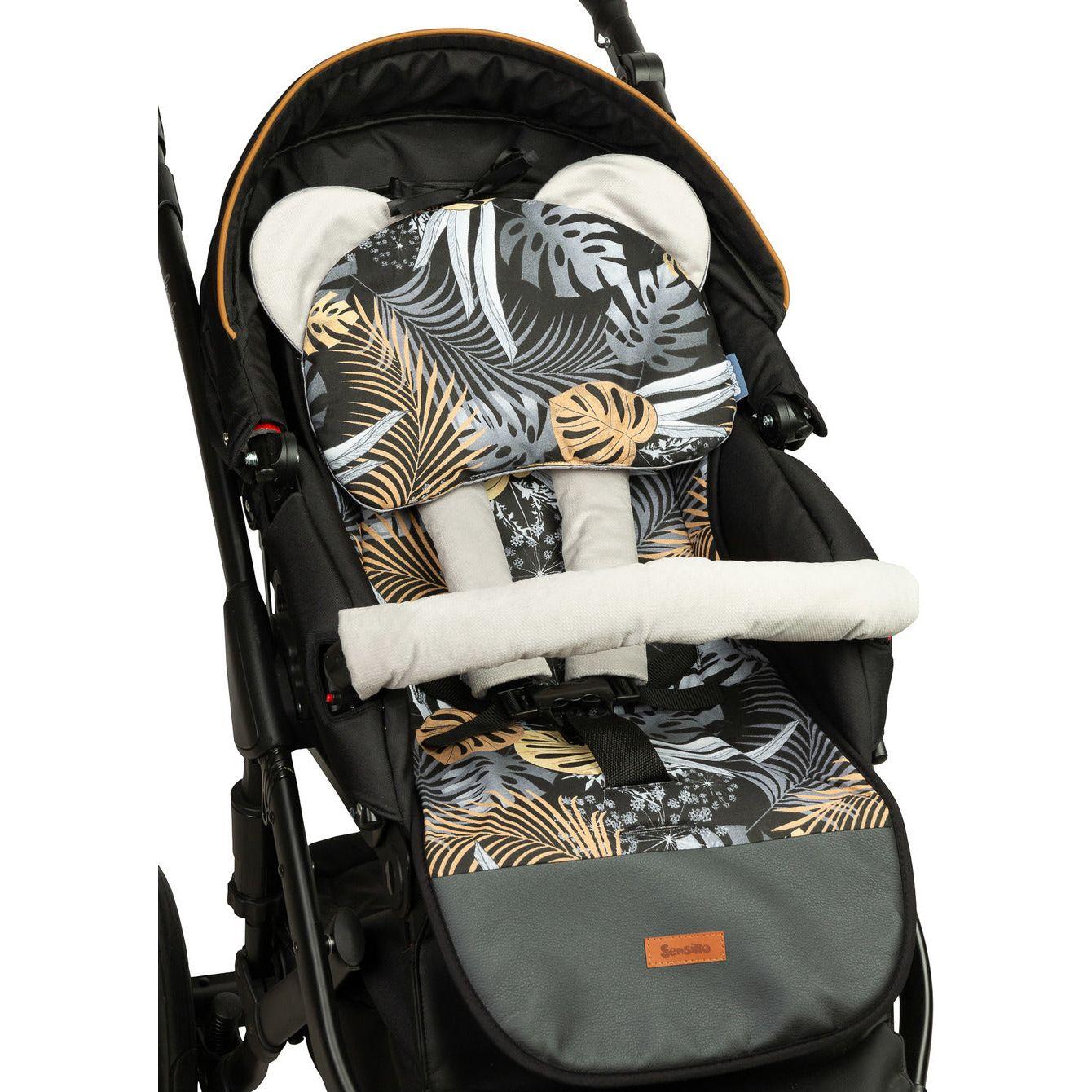 Sensillo 3in1 Velvet Stroller Liner - Gold Leaf