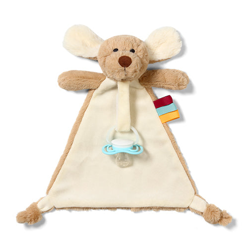 Babyono First Blanket Soother Holder Dog Willy