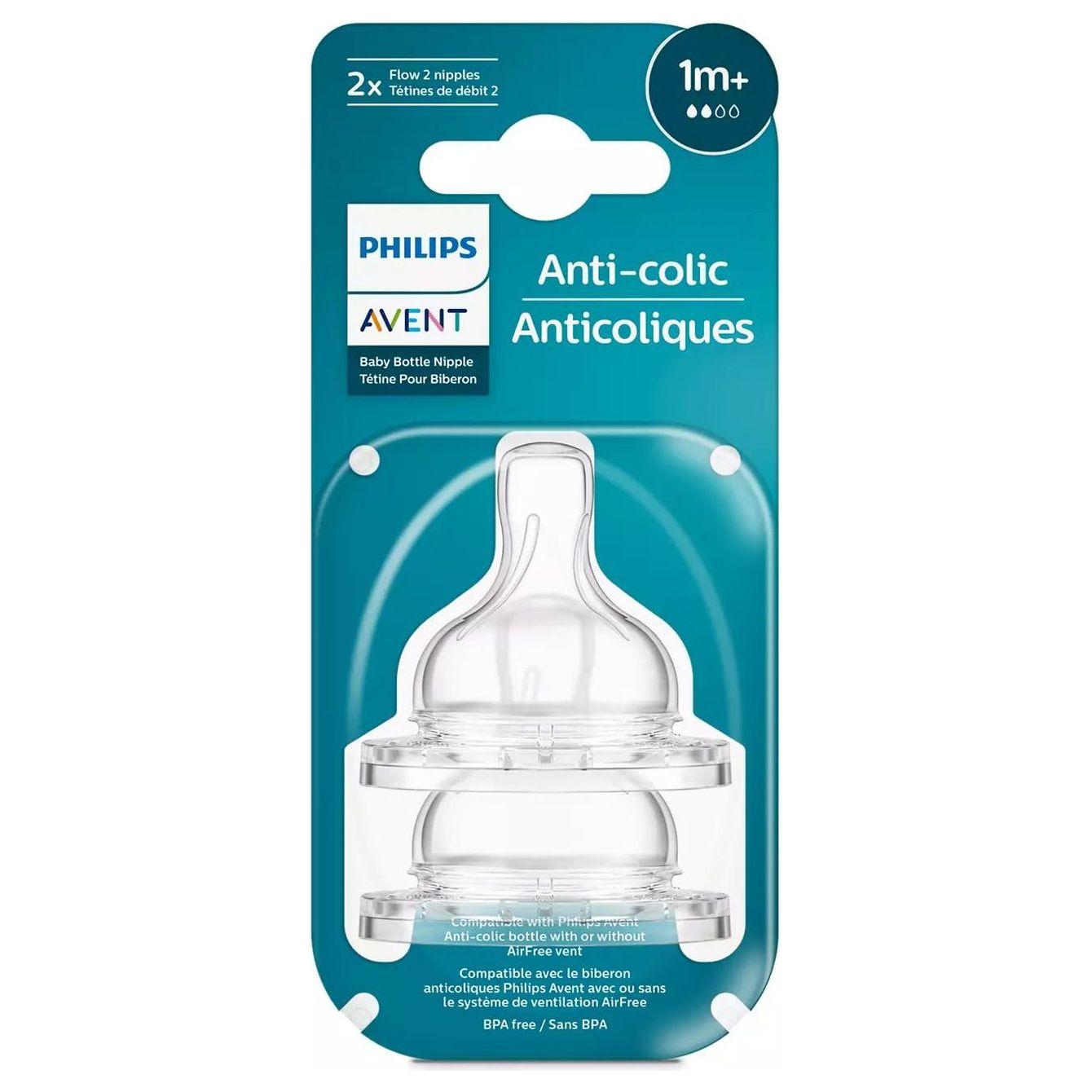 Philips Avent Anti-Colic Flessenspeen 2 st - 3 Maten