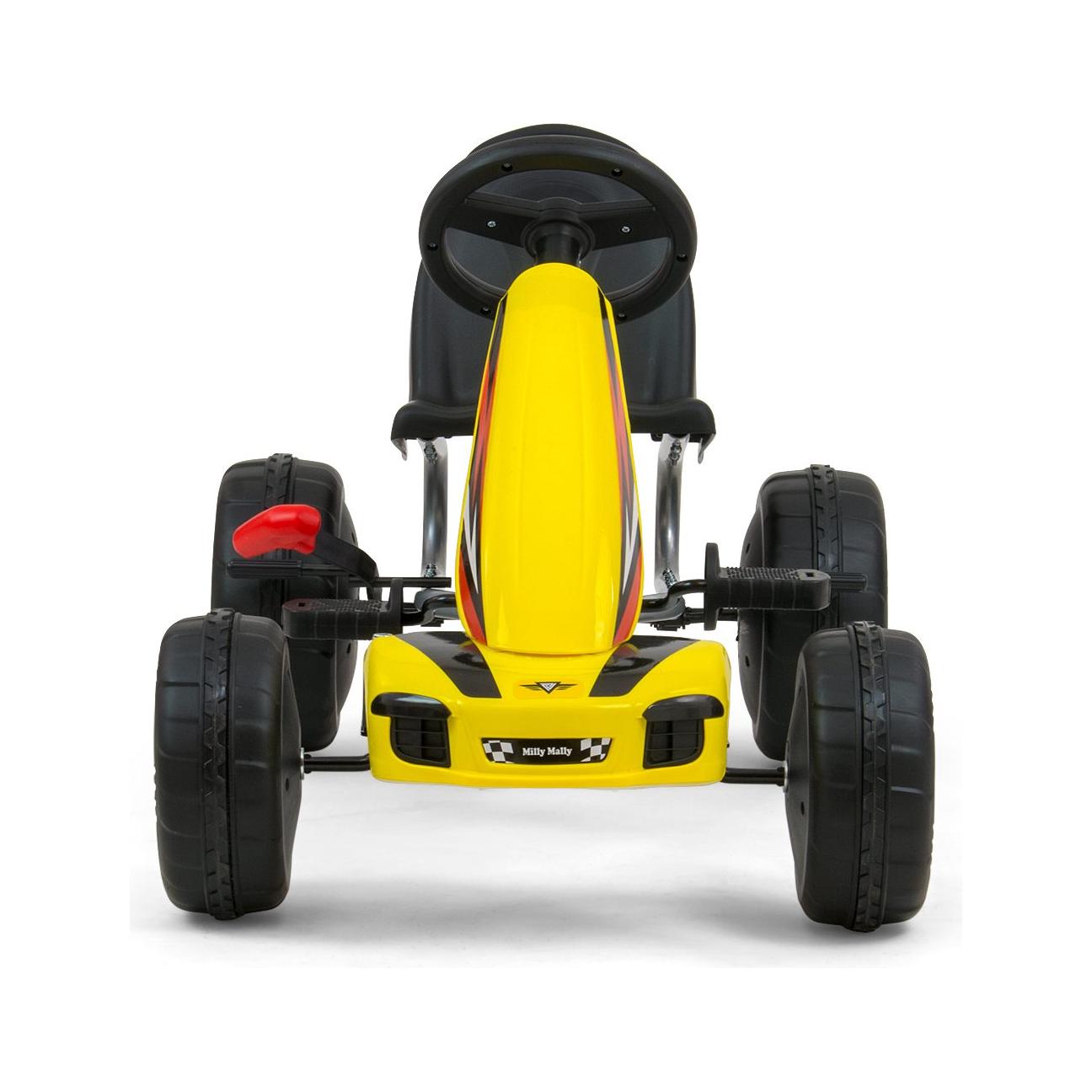 Milly Mally Kids Racer Pedal Go-Kart - Viper Yellow