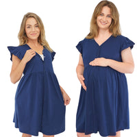 Babylove Pregnancy & Nursing Nightgown | Navy