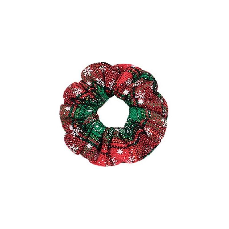 Christmas Hair Red - Green Scrunchie