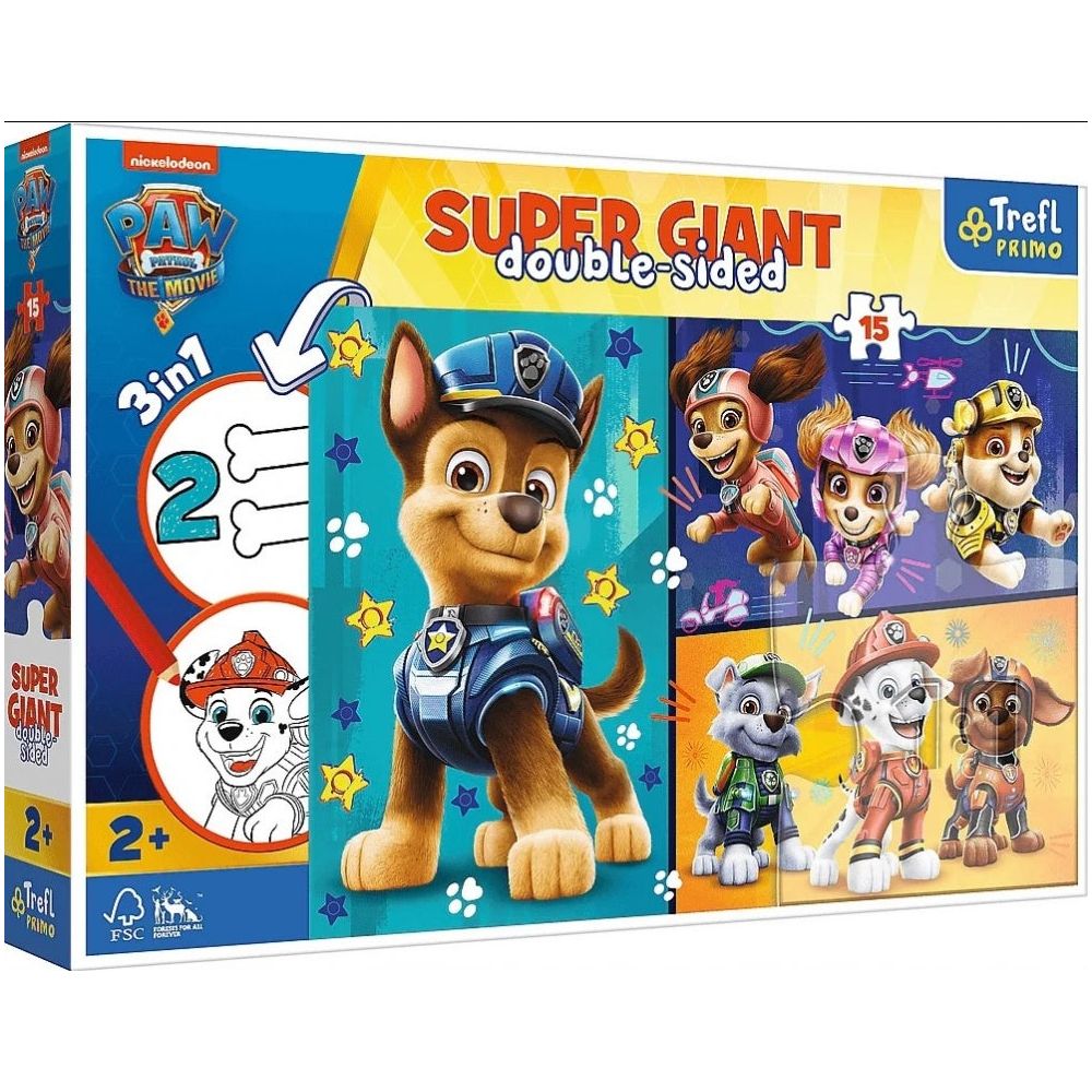 Trefl Kids Giant Double-Sided Puzzle 15 pcs 2-4 years - Paw Patrol