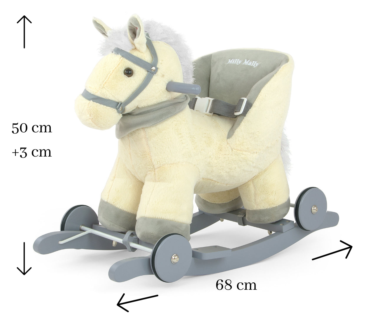 Milly Mally Polly Toddler Rocking Horse - Cream