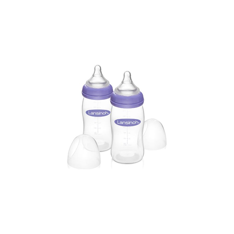 Lansinoh mOmma Feeding Bottle With NaturalWave Teat 2 Pack - 2 Sizes