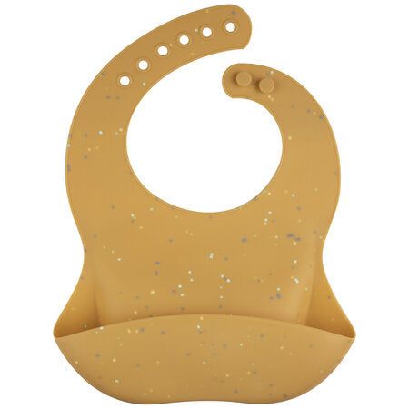 Canpol Silicone Bib with Pocket  - Yellow Confetti