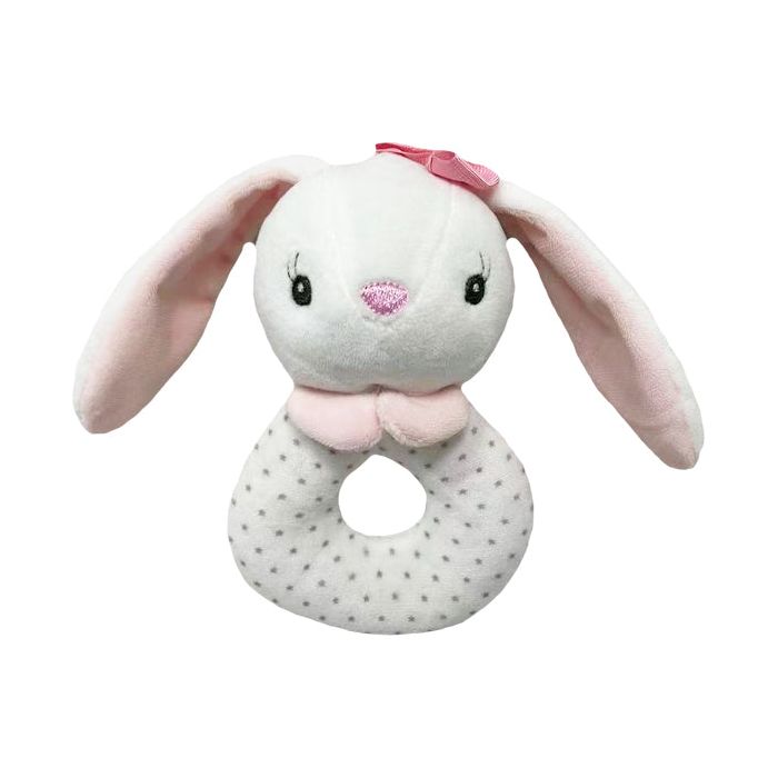 Tulilo Rabbit Rattle 18 cm - Pink Bunny