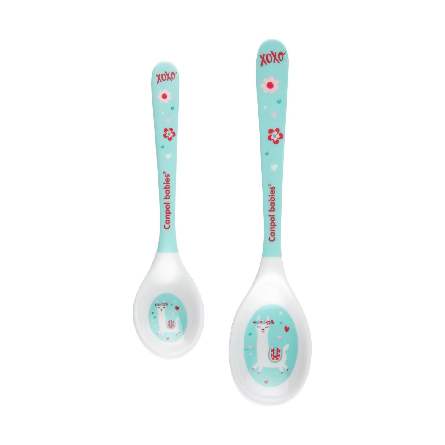 Canpol Babies Melamine Spoons 2 pc - EXOTIC ANIMALS - Turquoise