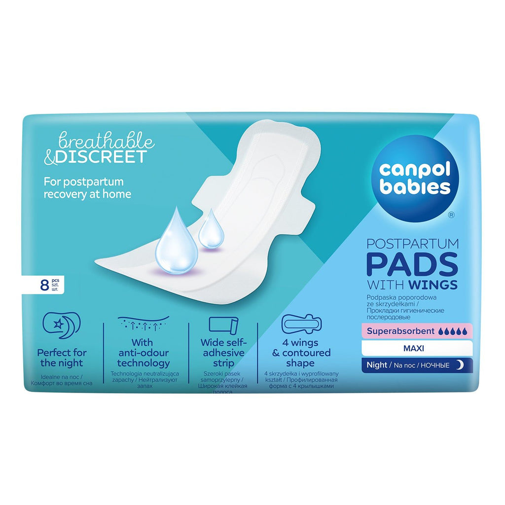 Canpol Discreet Maternity Pads With Wings - Night