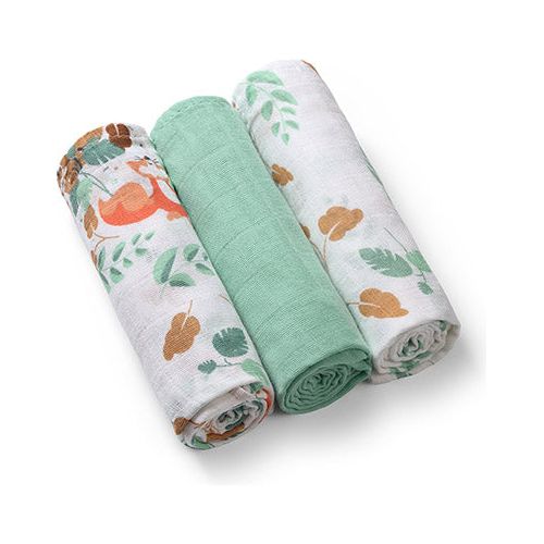 Babyono Bamboe Mousseline Luiers 3 stuks - 4 Kleuren