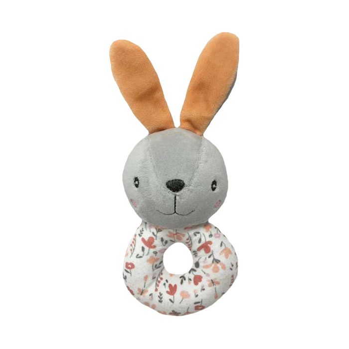 Tulilo Rabbit Rattle 18 cm - Peach Bunny