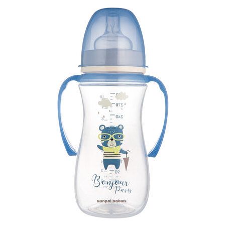 Canpol Anti-colic Bottle EasyStart Bonjour Paris 300 ml  - Blue