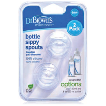 Dr. Brown's Narrow-Neck Bottle Sippy Spouts 2-pack